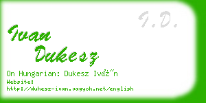 ivan dukesz business card